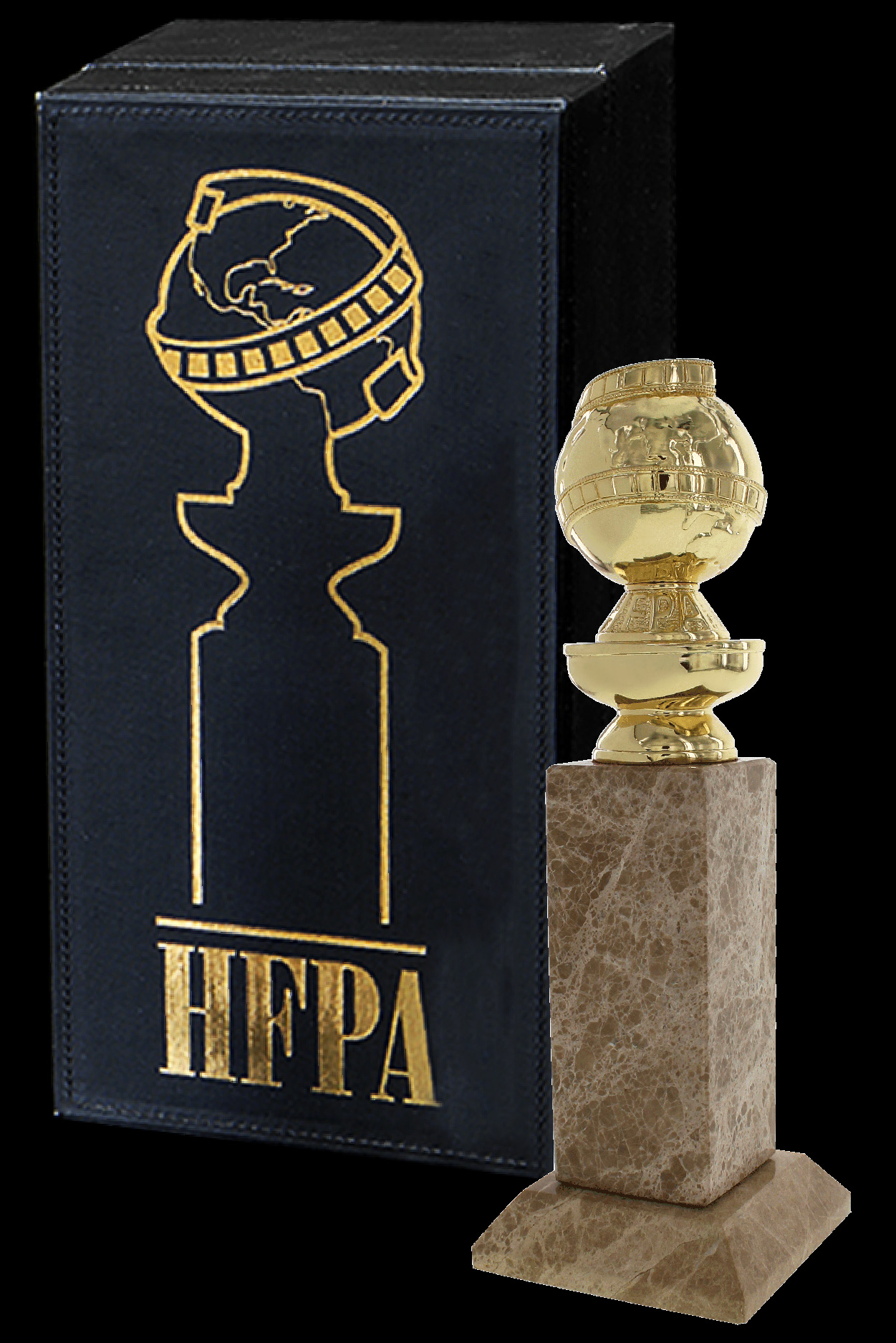 HFPA Golden Globes Statuette award custom trophy packaging